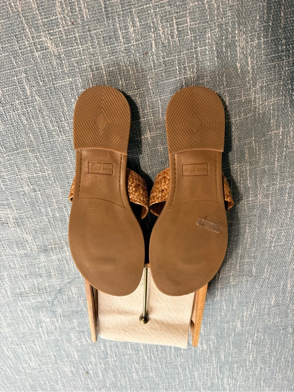 Kelly & Katie Tan Woven Ring Toe-Post Sandals
